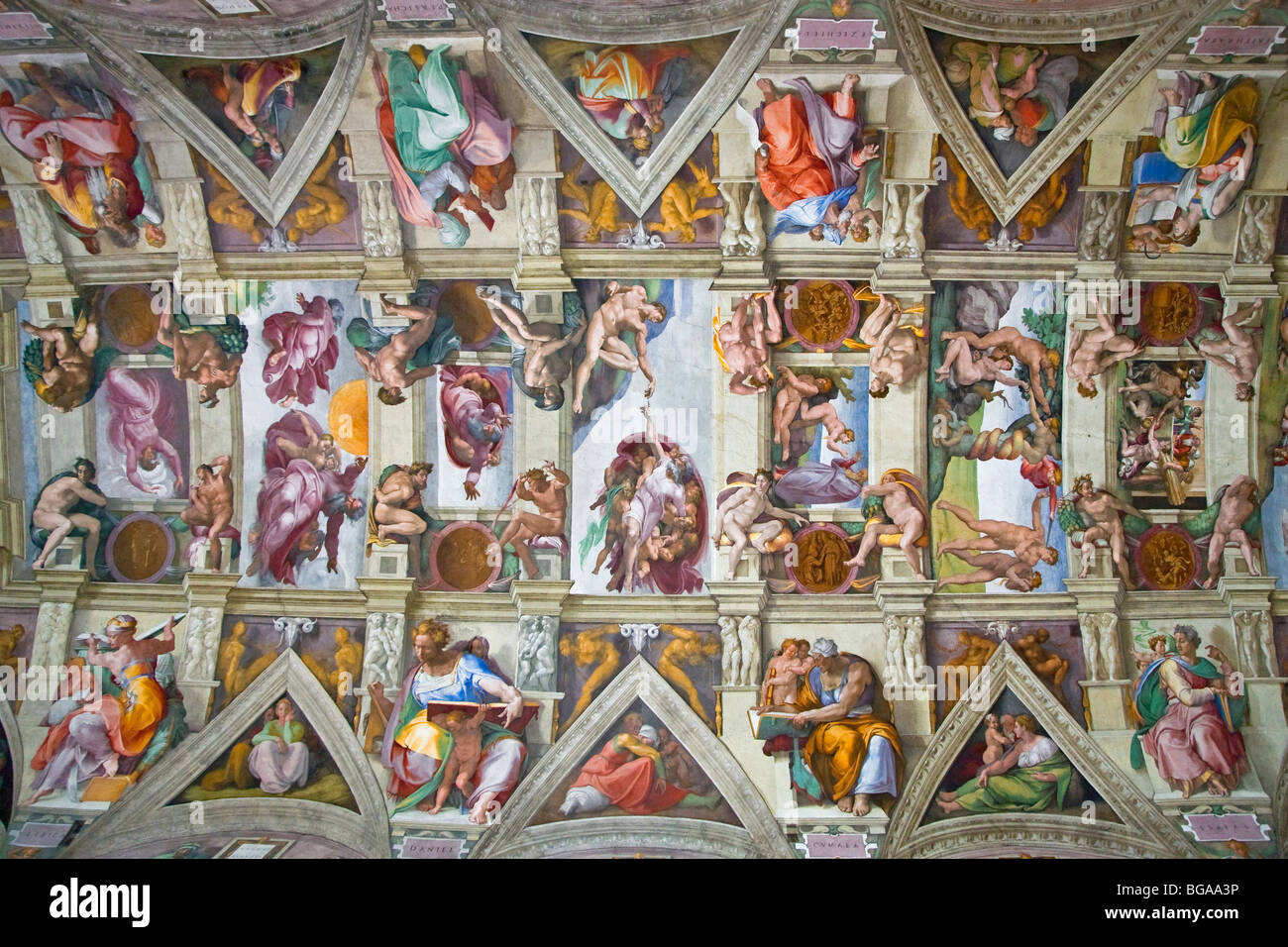 Michelangelos Sixtinische Kapelle, Rom, Italien Stockfoto