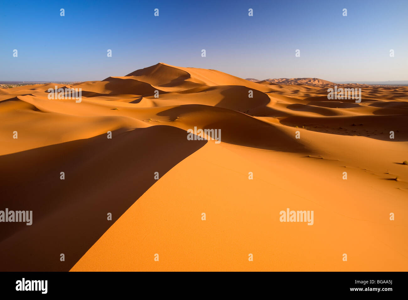 Erg Chebbi, Merzouga, Ziz Tal, Wüste Sahara, Marokko Stockfoto
