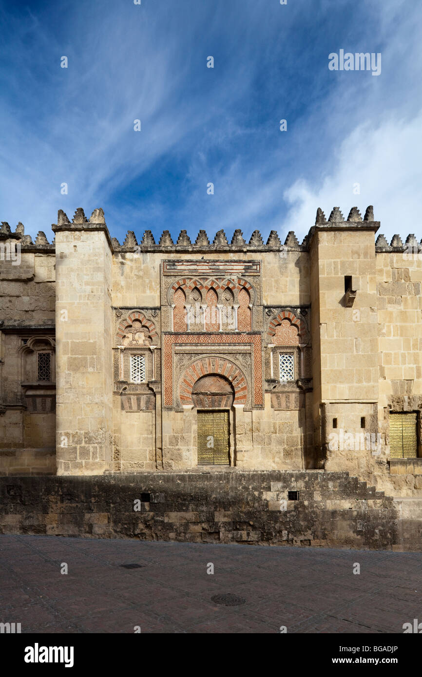 Portal auf Südwest Fassade, Mezquita von Córdoba, Andalusien, Spanien Stockfoto