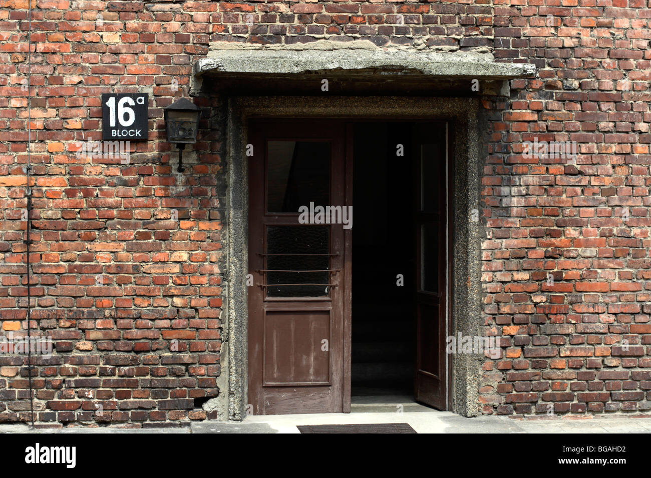 Camp blockiert in Auschwitz KZ, Auschwitz, Polen Stockfoto