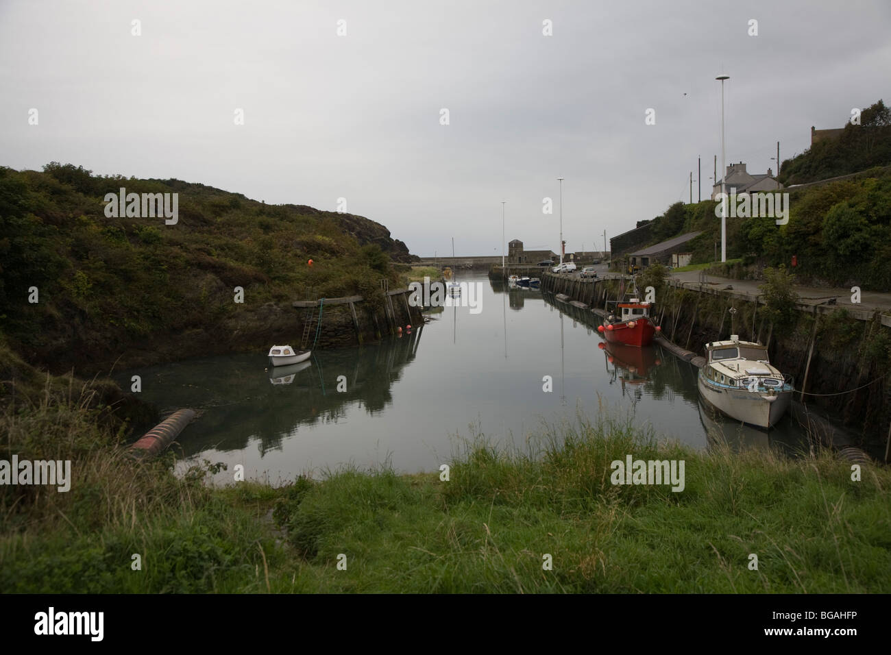 Amlwch, Hafen Bei Flut Stockfoto