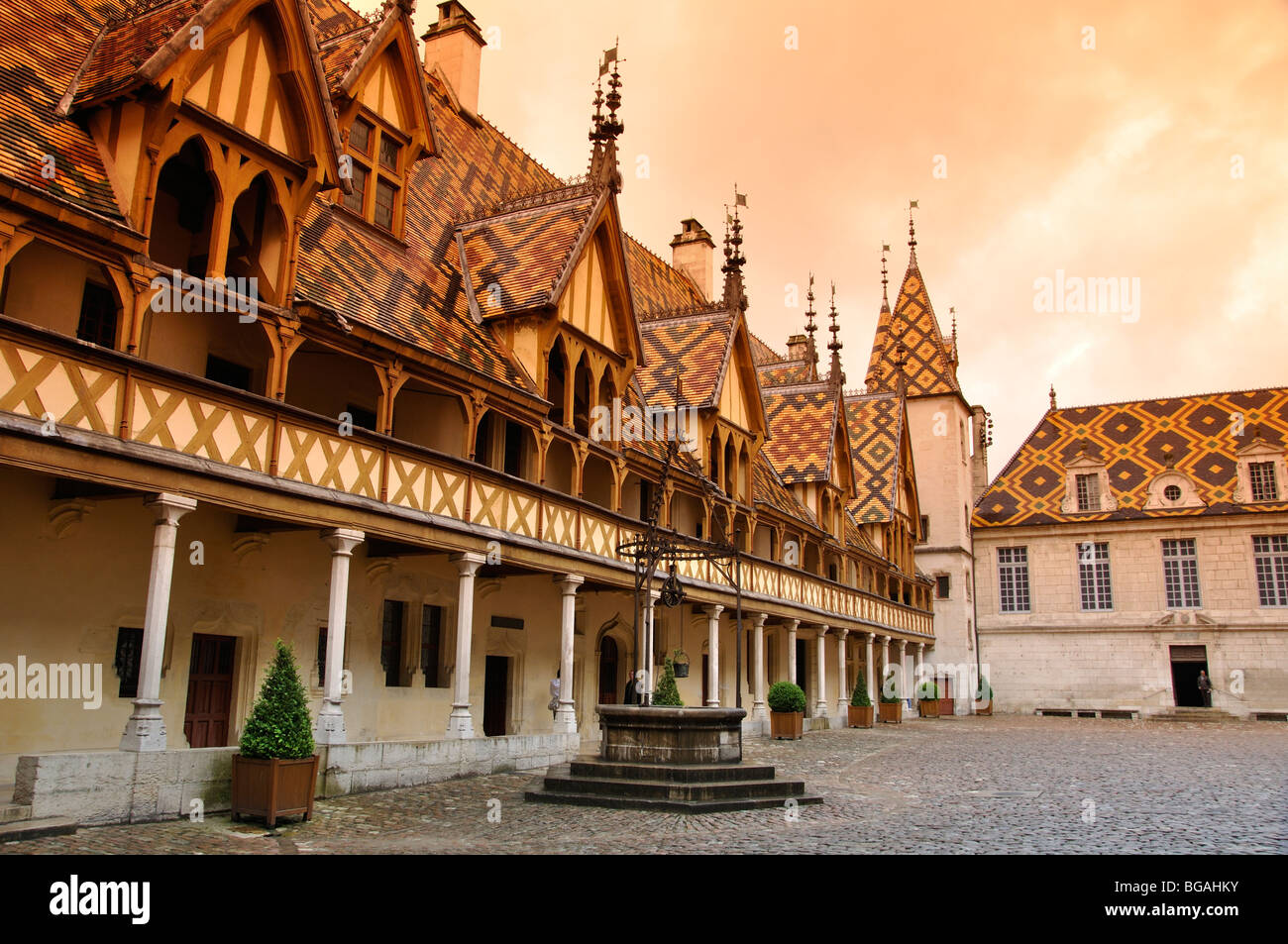 Hospize in Beaune, Burgund, Frankreich Stockfoto