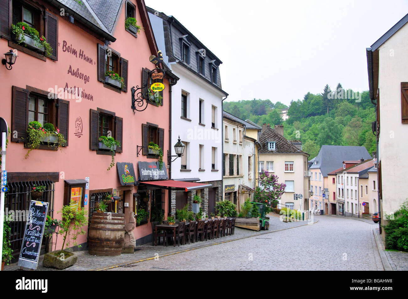 Vianden Dorf Luxemburg Stockfoto
