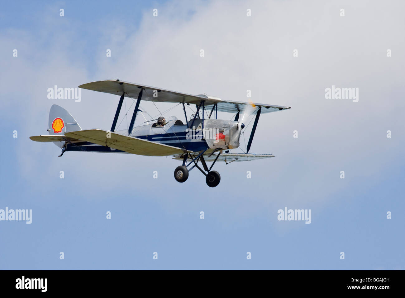de Havilland Tiger Moth Doppeldecker Stockfoto