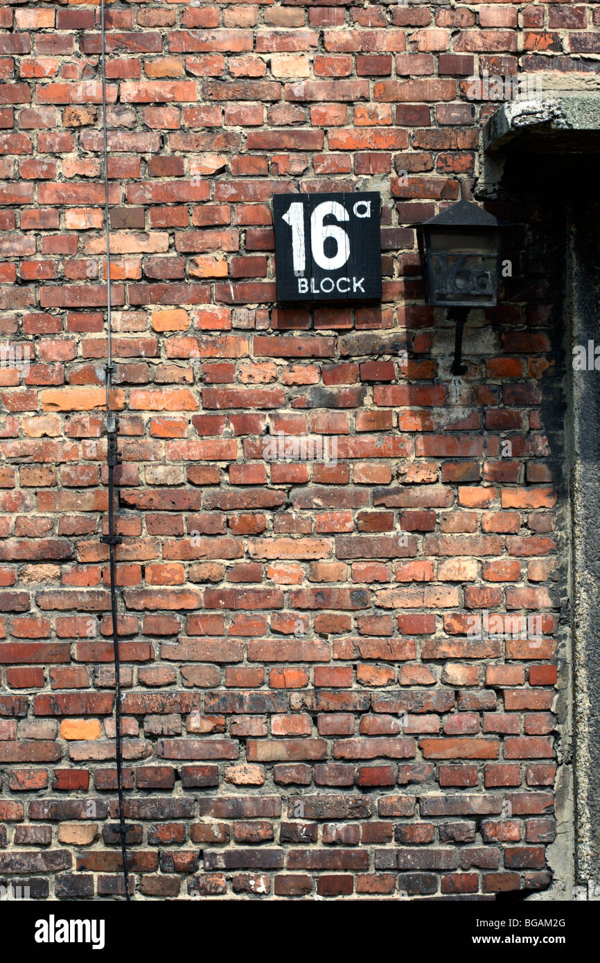 Camp blockiert in Auschwitz KZ, Auschwitz, Polen Stockfoto