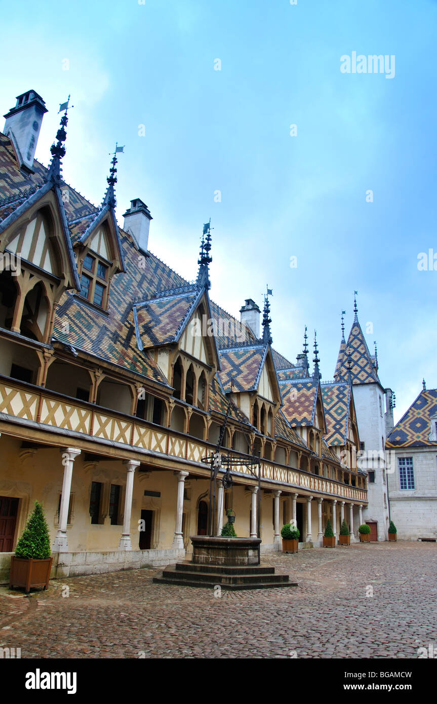 Hospize in Beaune, Burgund, Frankreich Stockfoto