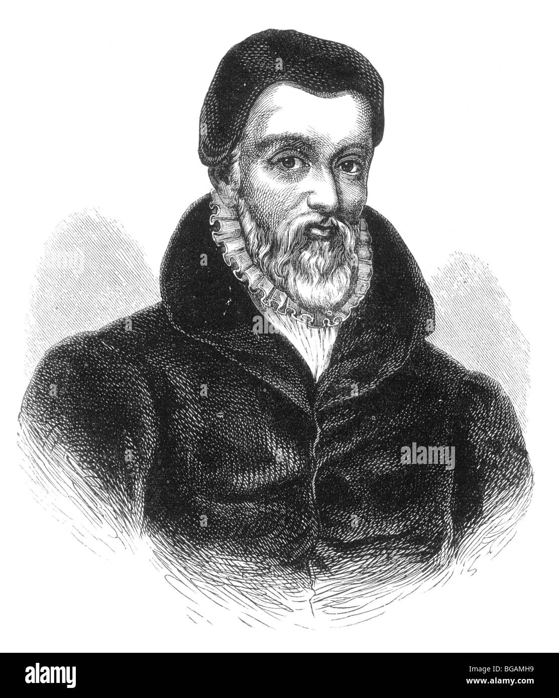 Abbildung; Porträt von William Tyndale, Reformator und Bibelübersetzer Stockfoto