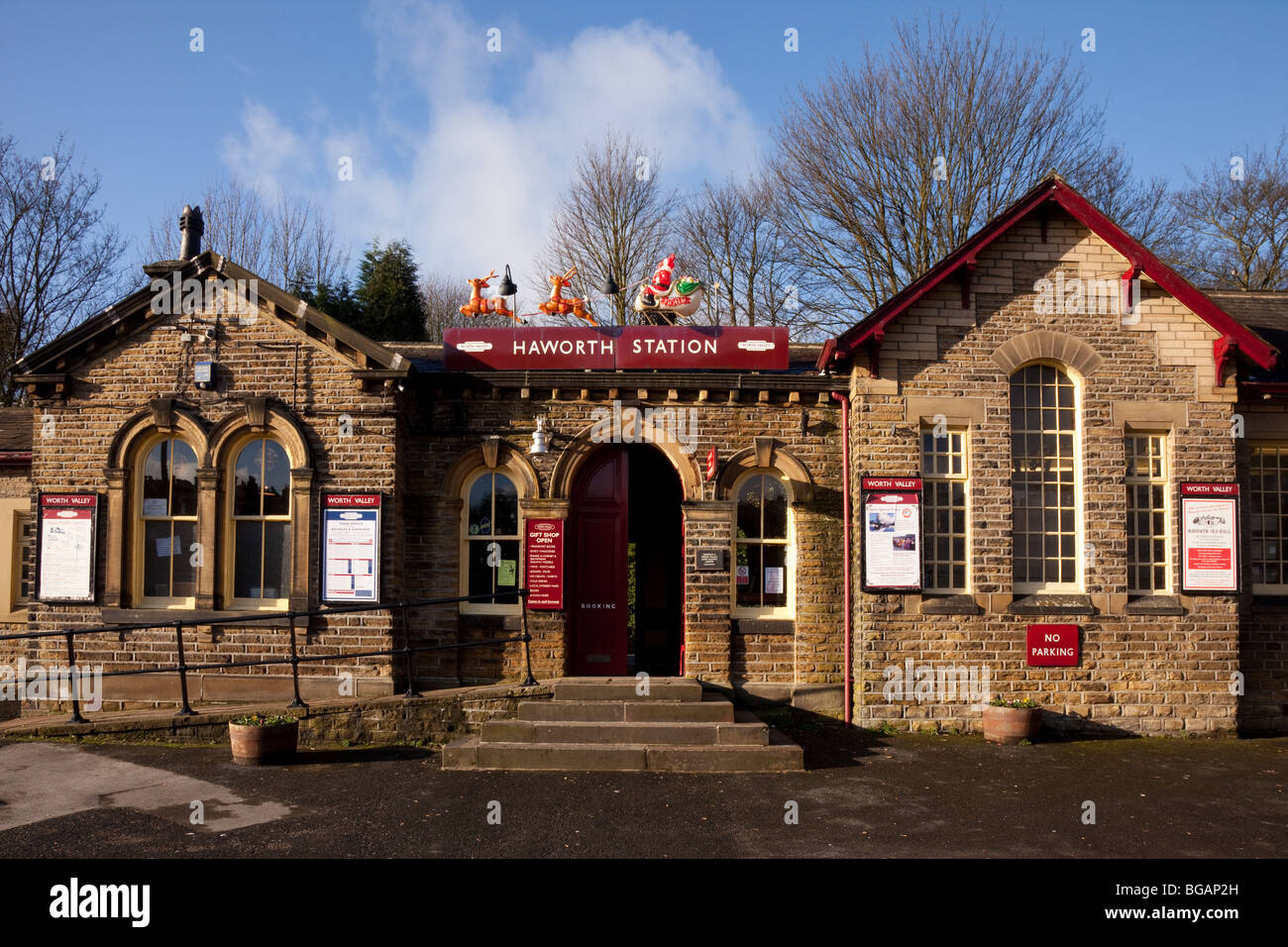 Bahnhof von Haworth, Yorkshire, Großbritannien Stockfoto