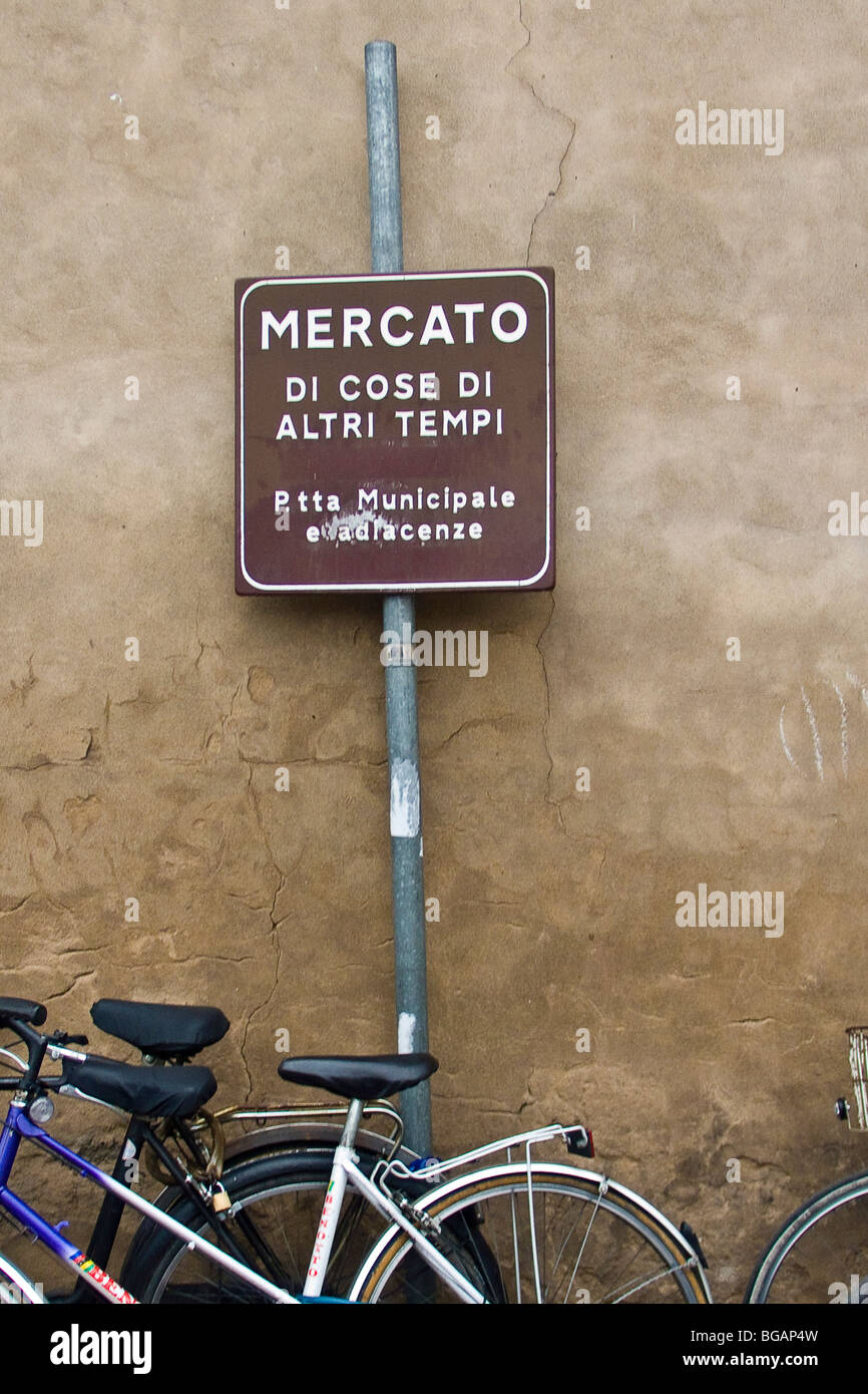 Fahrrad-Parken, Ferrara, Emilia Romagna, Italien Stockfoto