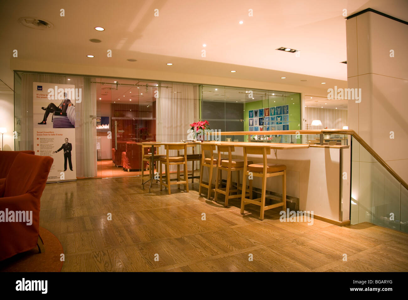 SAS Lounge Heathrow Stockfoto