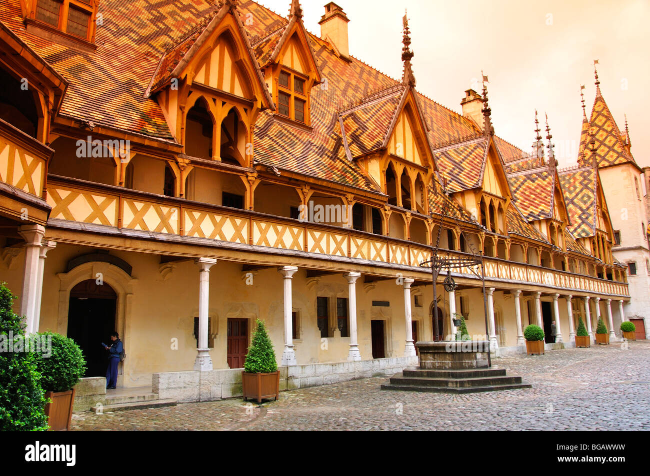 Hospize in Beaune, Burgund, Frankreich Stockfoto
