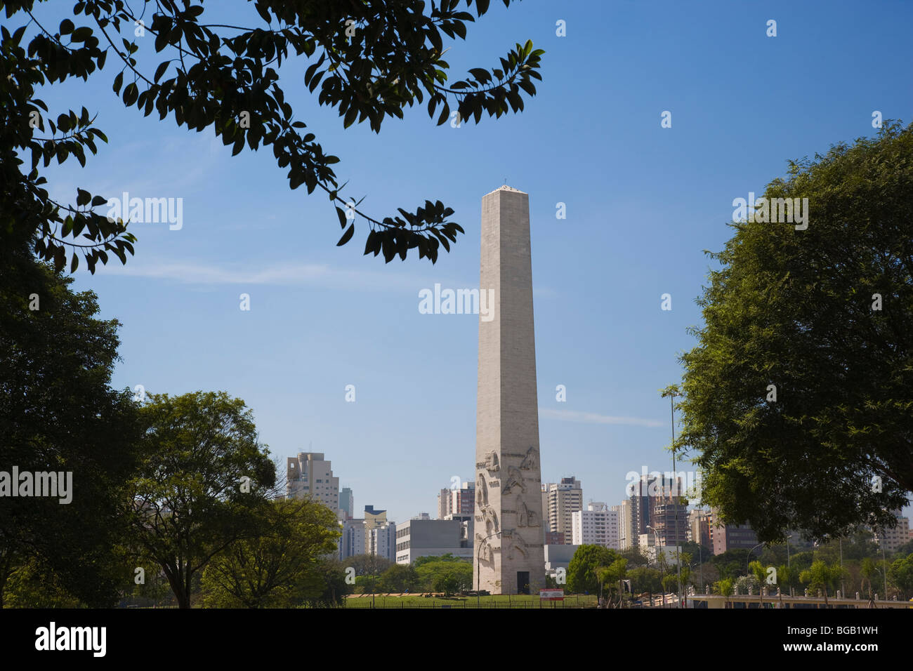Obelisk, Ibirapuera Park, Sao Paulo, Brasilien Stockfoto