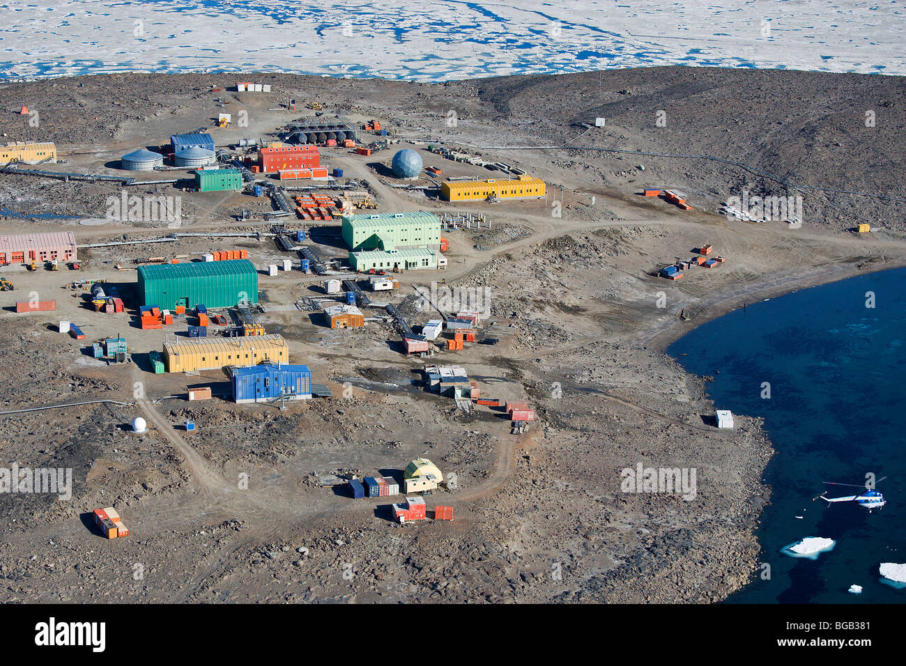 Davis Station Forschungseinrichtung Antarktis Stockfoto