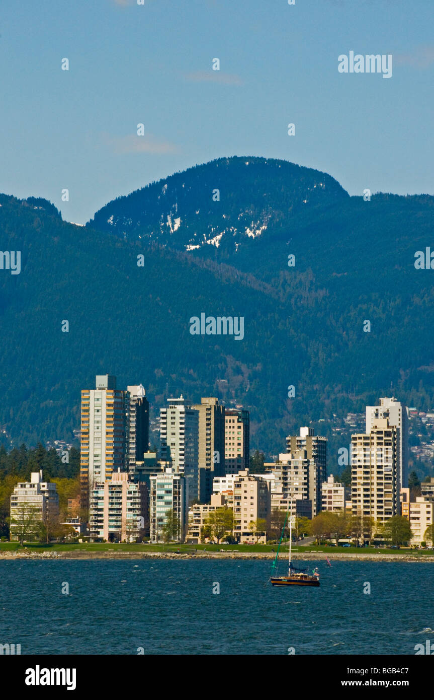 Blick vom Kitsilano Park Vancouver Kanada Stockfoto