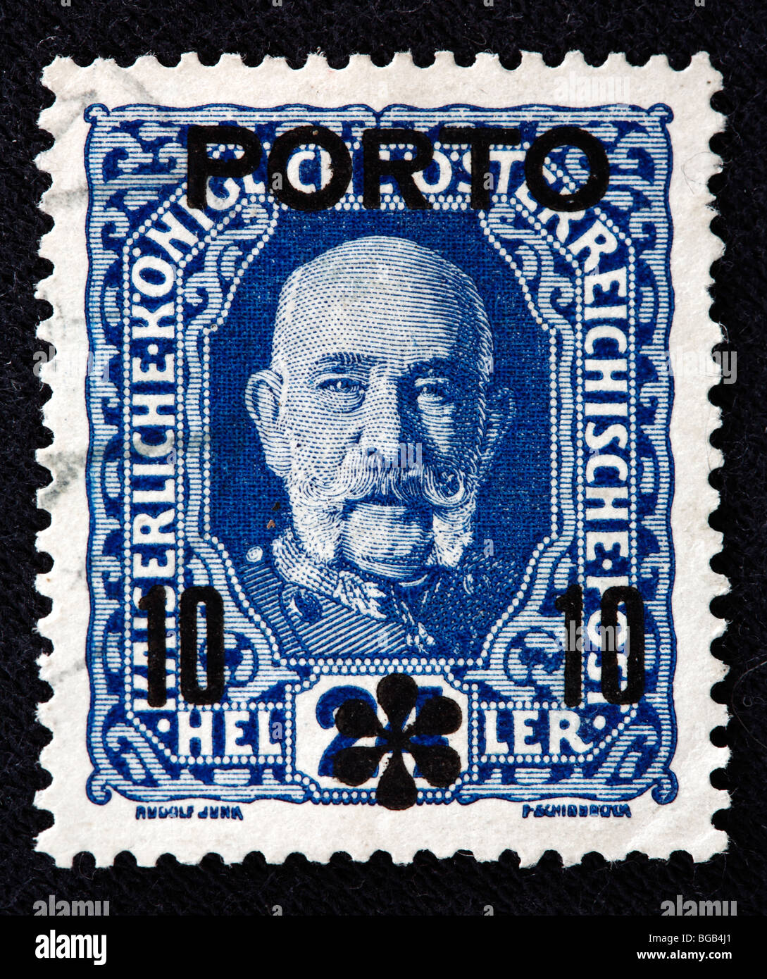 Franz Joseph I (1830-1916), Kaiser von Österreich, Apostolischer König von Ungarn und König von Böhmen, Briefmarke, Österreich Stockfoto