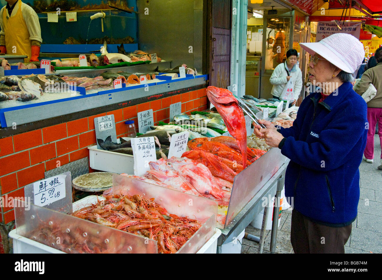 Fisch speichern Chinatown Vancouver Kanada Stockfoto