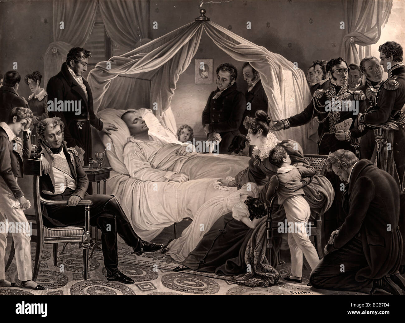 Mort de Napoléon - Tod von Napoleon I - 5. Mai 1821 Stockfoto