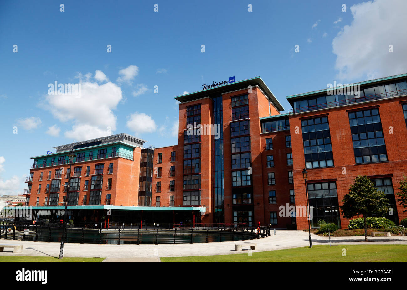 Irland, braune Nord, Belfast, untere Ormeau Road, moderne Sanierung der ehemaligen Gaswerk Bereich Regeneration. Stockfoto