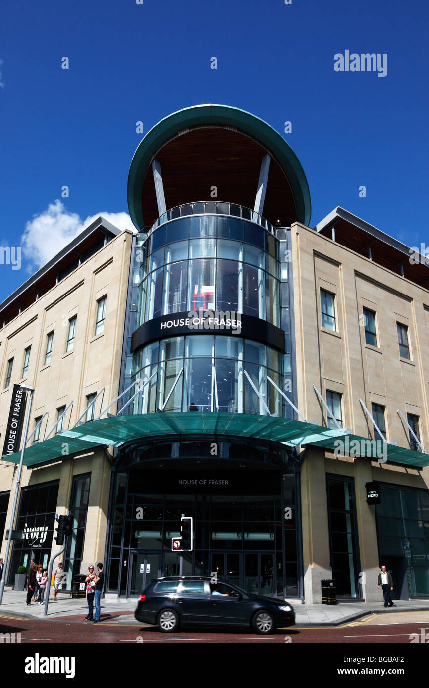 Irlands Belfast Victoria Square Nordeingang zum House of Fraser Kaufhaus. Stockfoto
