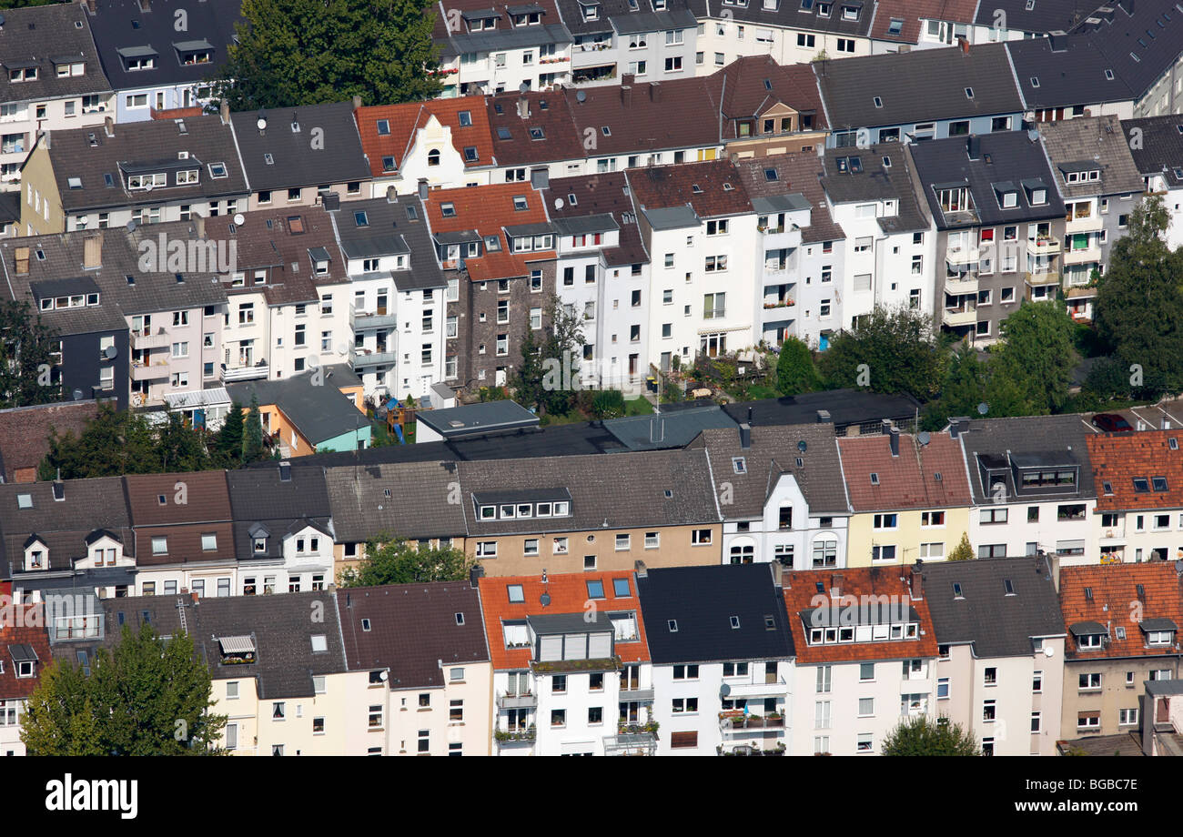 Wohnhäuser in der Mitte der Stadt Essen, Rüttenscheid, NRW, Deutschland, Europa. Stockfoto