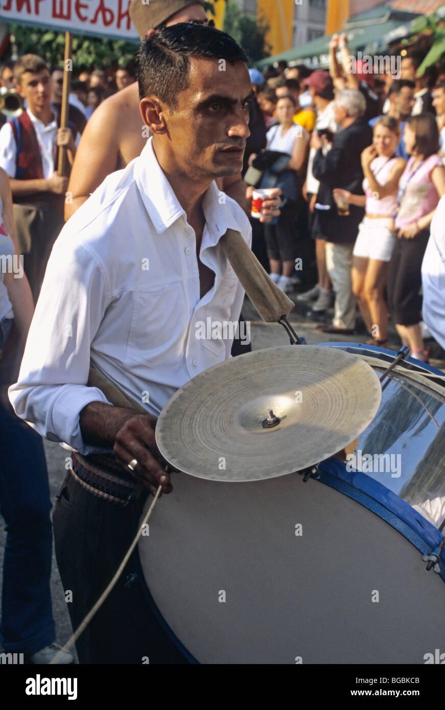 Schlagzeuger - Musikfestival Guca - Serbien Stockfoto