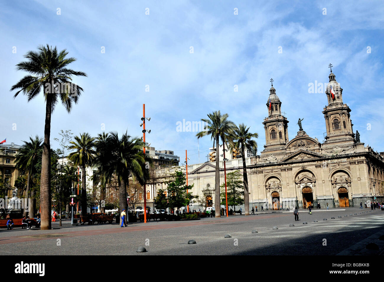 Armas quadratisch, Kathedrale, Santiago, Chile Stockfoto