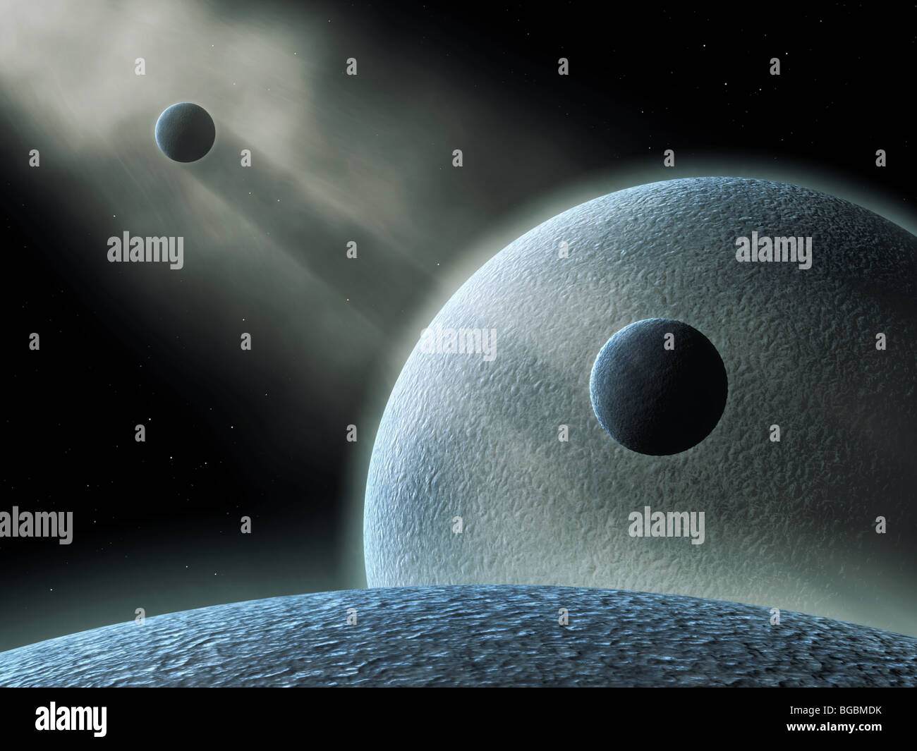 Planeten im Weltraum Stockfoto