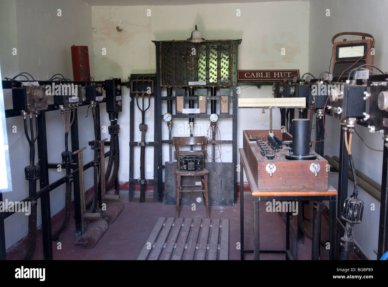 Unter Telefon Seekabeln bei Porthcurno Cornwall UK Stockfoto