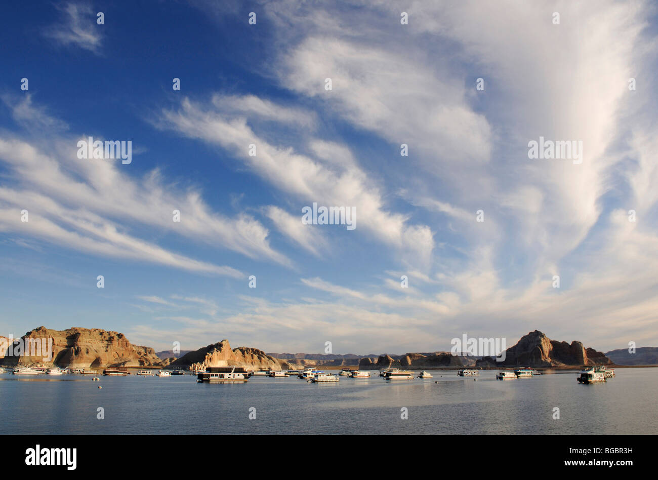 Ausflugsboote, Lake Powell und Glen Canyon, Arizona, Vereinigte Staaten von Amerika Stockfoto