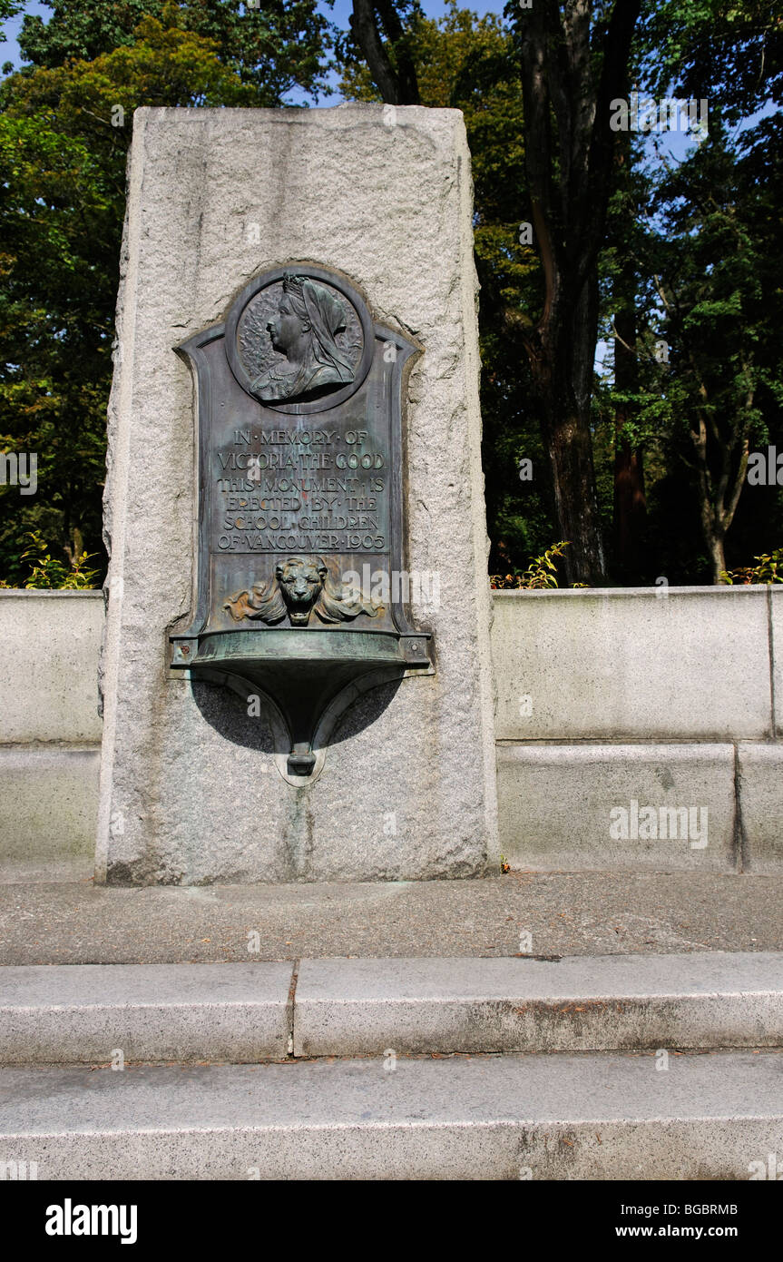 Victoria-Brunnen, Stanley Park, Vancouver, Britisch-Kolumbien, Kanada Stockfoto