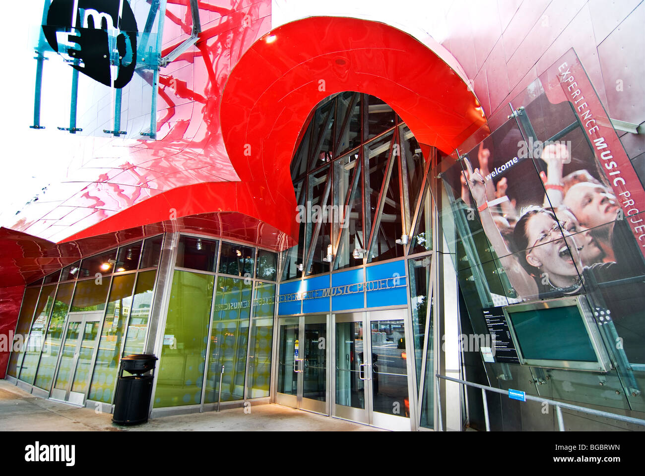USA, Washington, Seattle. Erleben Sie Musik Project East Eintrag. Stockfoto