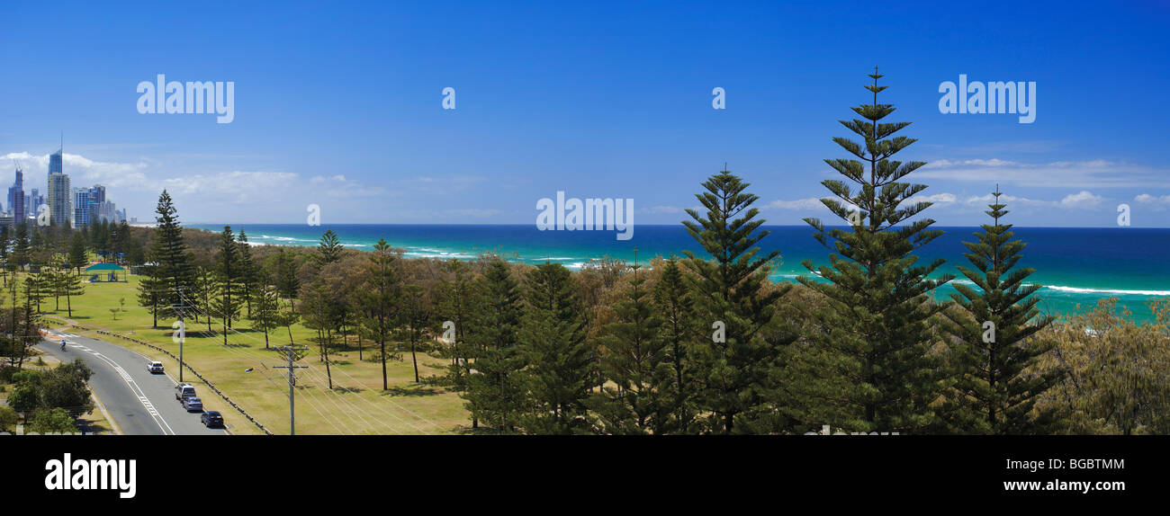 Gold Coast Panorama-Queensland-Australien Stockfoto