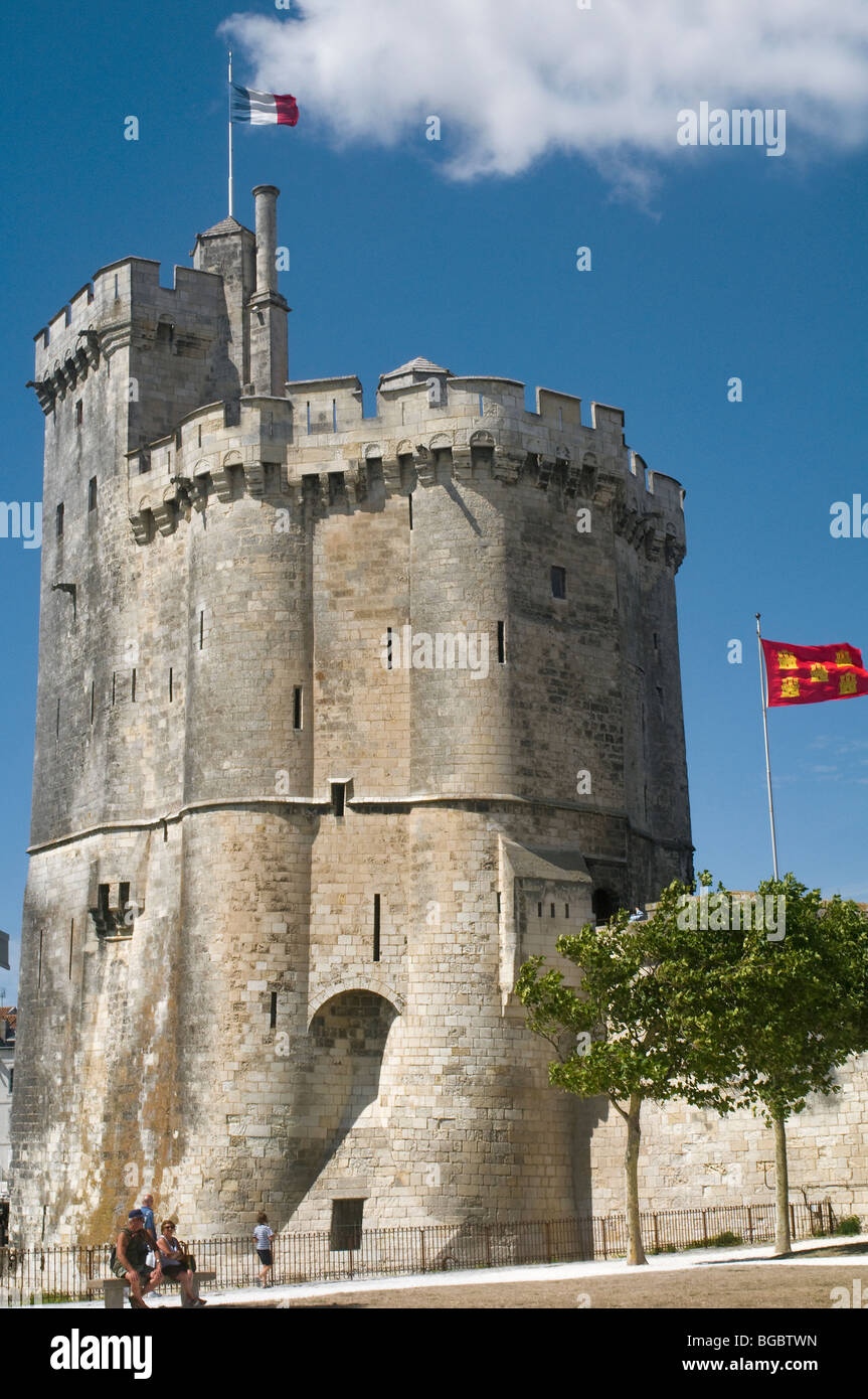 Saint Nicolas Turm, La Rochelle, Charente-Maritime, Frankreich Stockfoto