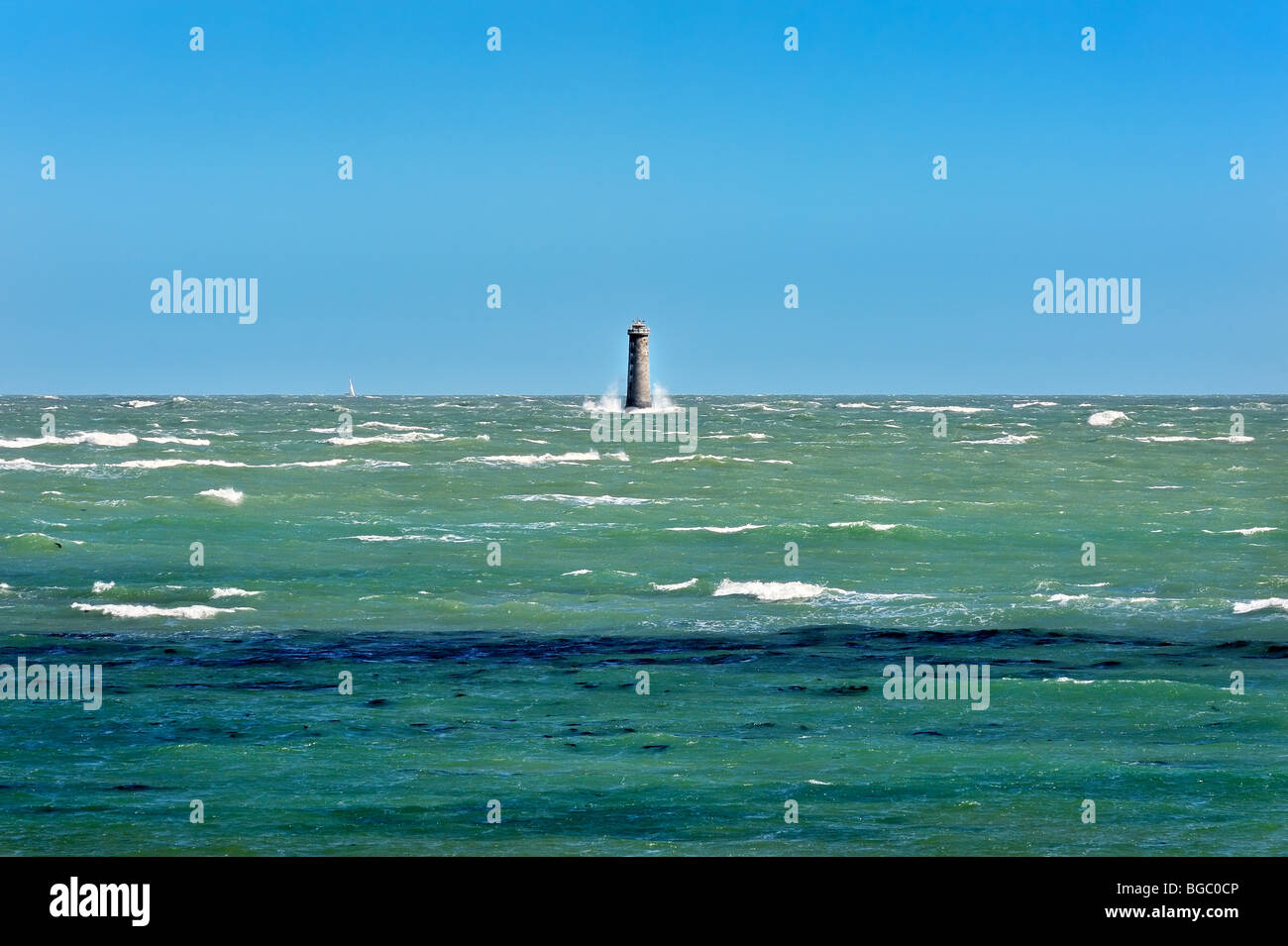 Der Atlantische Ozean bei Ile de Re, Frankreich. Stockfoto