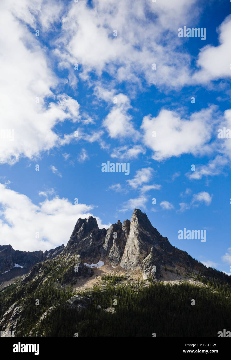 Liberty Bell Mountain und Washington Pass Area, North Cascades of Washington, USA. Stockfoto