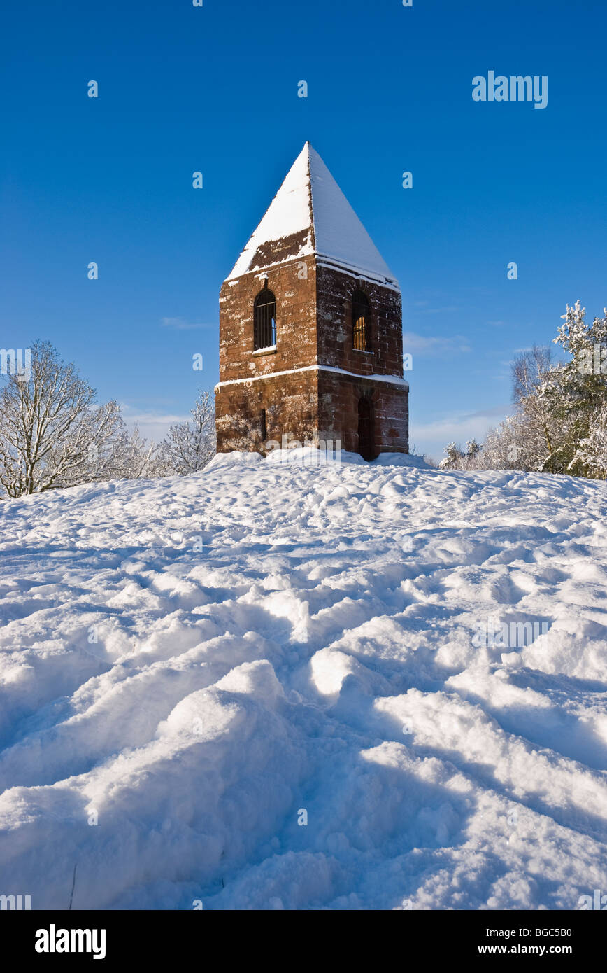 Penrith Leuchtfeuer im Schnee Stockfoto