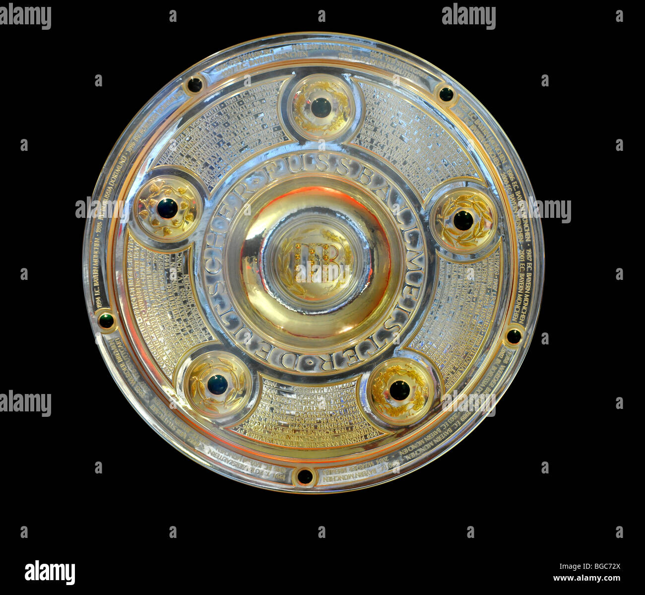 Meisterschale, Deutsche Bundesliga deutsche Fußball Liga Meisterschale, Ausschnitt Stockfoto