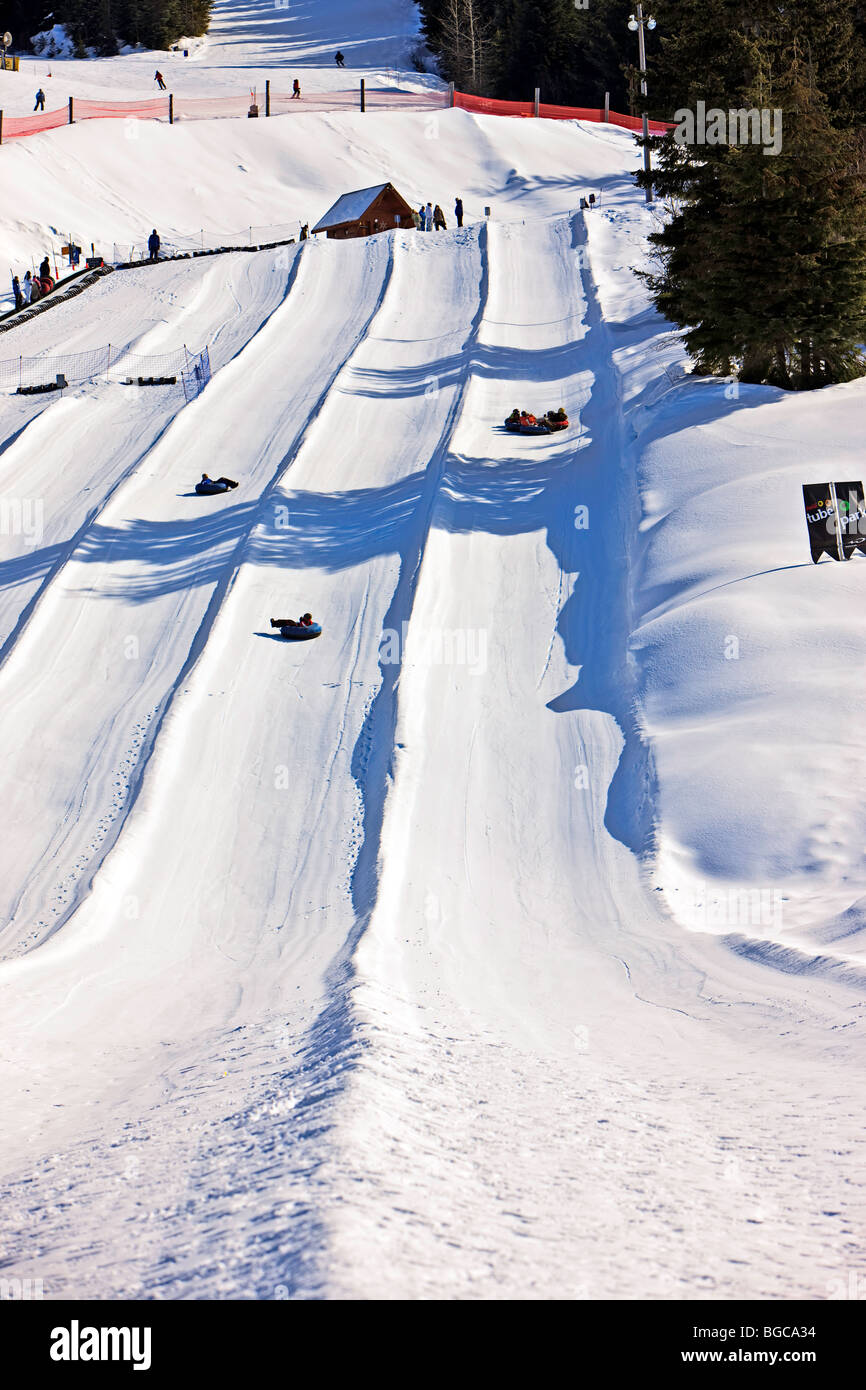 Rohr im Rohr Coca-Cola Park am Blackcomb Mountain, Whistler Blackcomb, Whistler, Britisch-Kolumbien, Kanada. Stockfoto