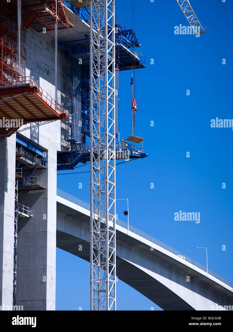 Bau des zweiten Gateway Bridge Brisbane Australien Stockfoto