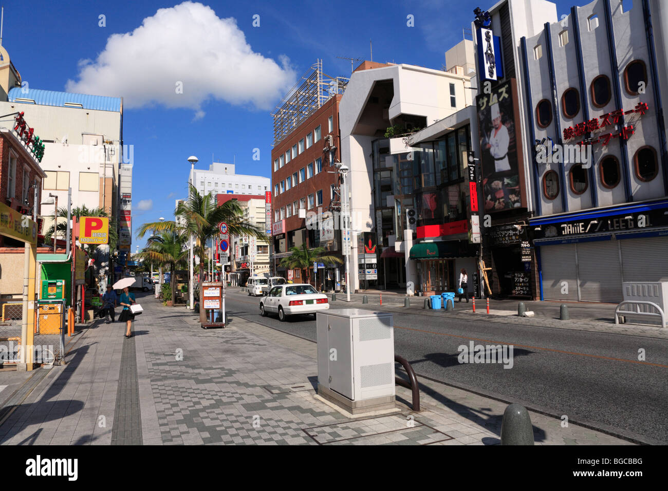 Kokusai-Dori, Naha, Okinawa, Japan Stockfoto