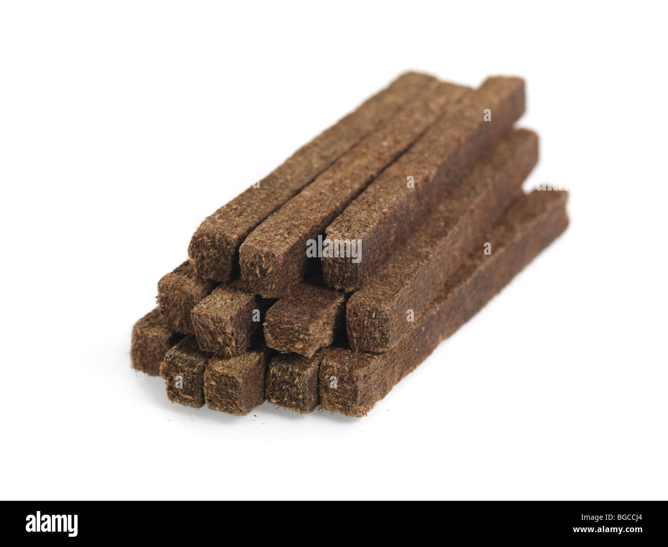 Feuer-Starter klebt isolierten auf weißen Hintergrund Stockfoto