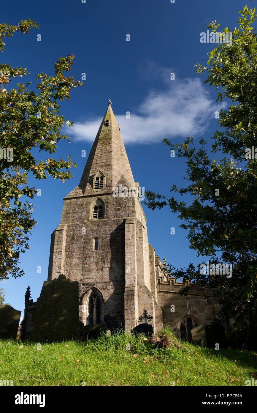 St. Peters-Pfarrkirche, Hoffnung, Derbyshire. Stockfoto