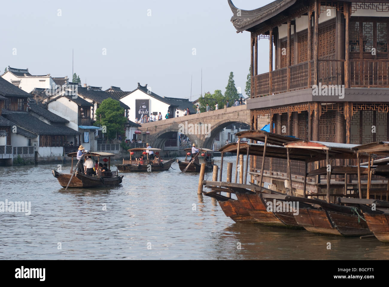 Riverside Bereich, Zhujiajiao, China Stockfoto