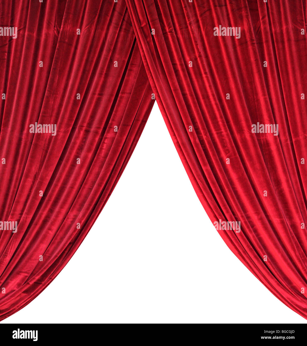 Roter Vorhang Stockfoto