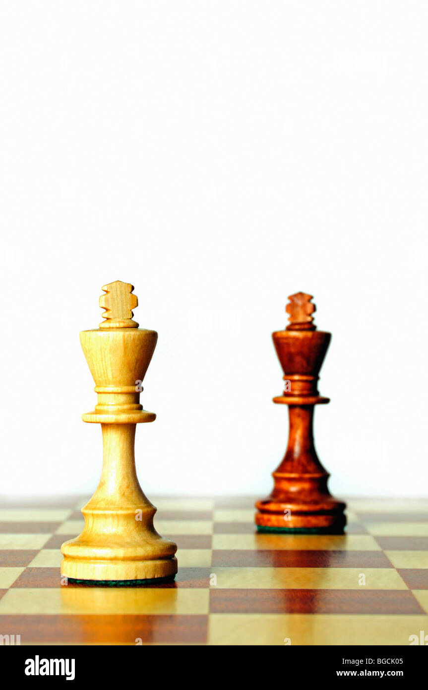 Zwei Schachkönige Stockfoto