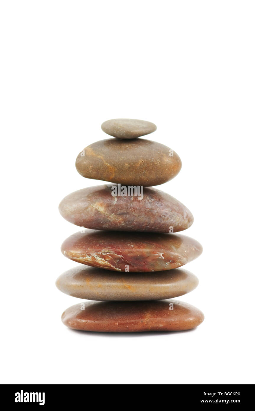 Wellness Stein isoliert Stockfoto