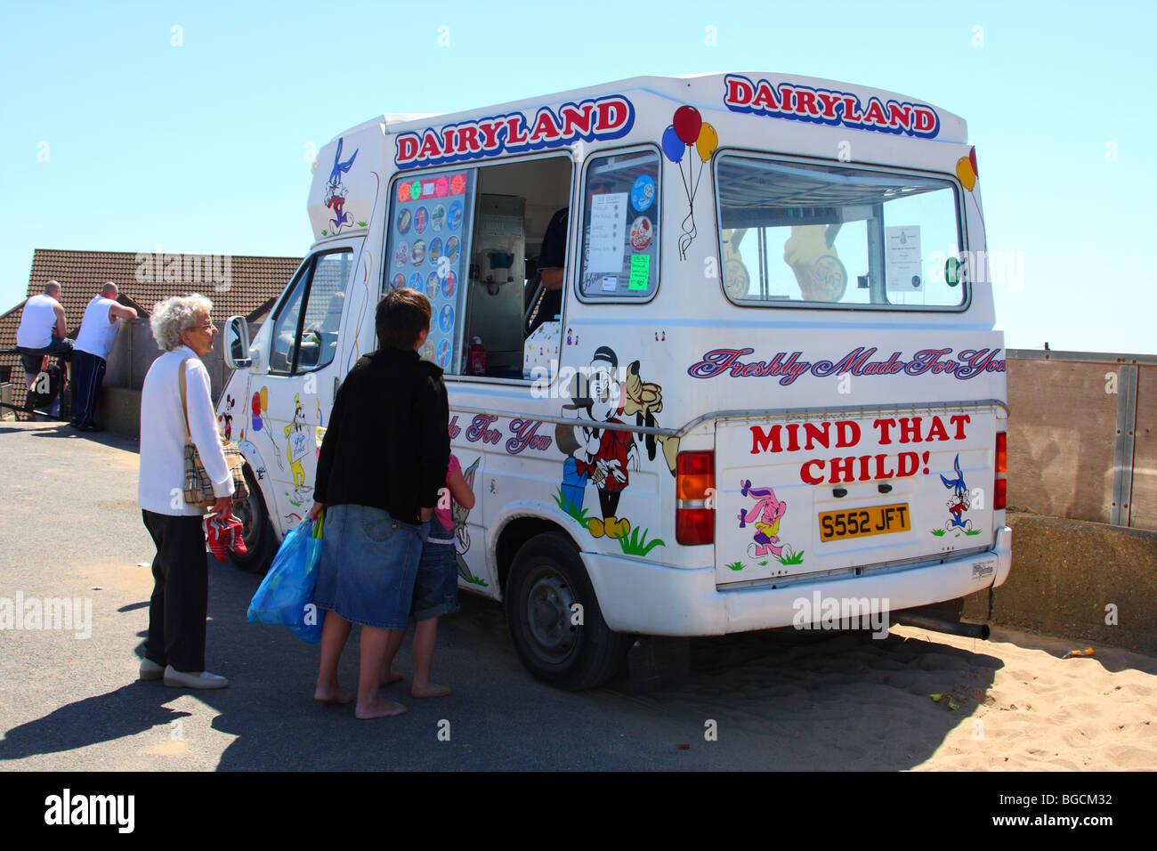 Ein Eiswagen in Großbritannien. Stockfoto