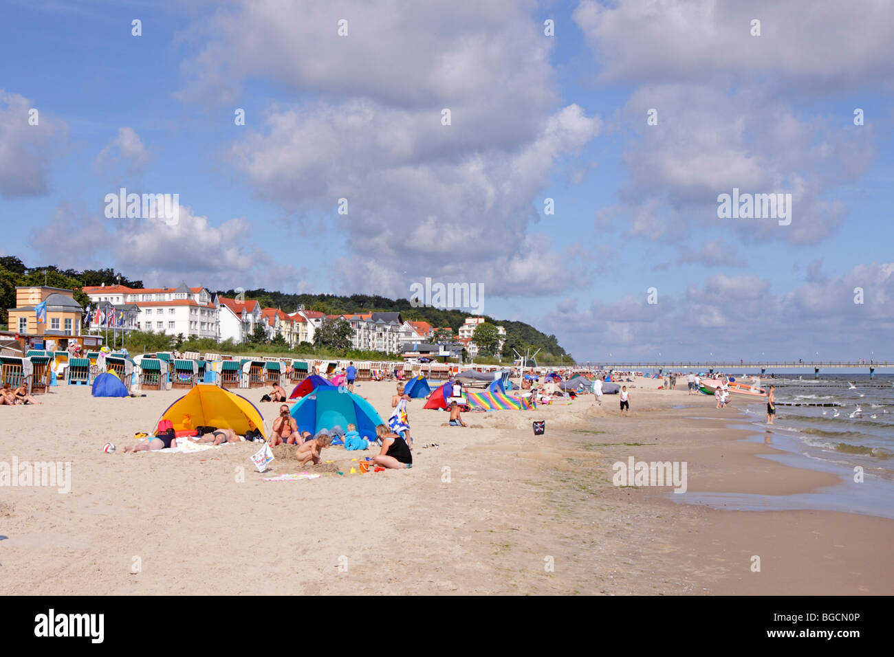 Strand Bansin, Insel Usedom, Mecklenburg-West Pomerania, Deutschland Stockfoto