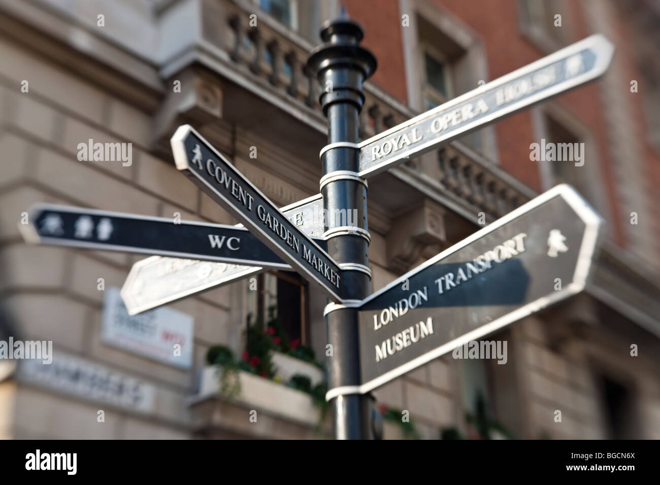 Straßenschild, Covent Garden, London, UK Stockfoto