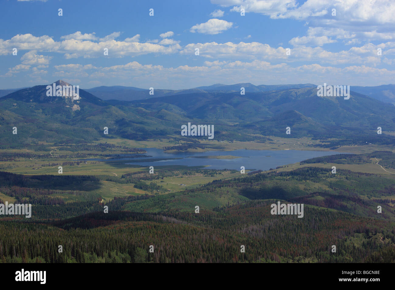 Steamboat-See in der Nähe von Steamboat Springs Colorado USA Stockfoto